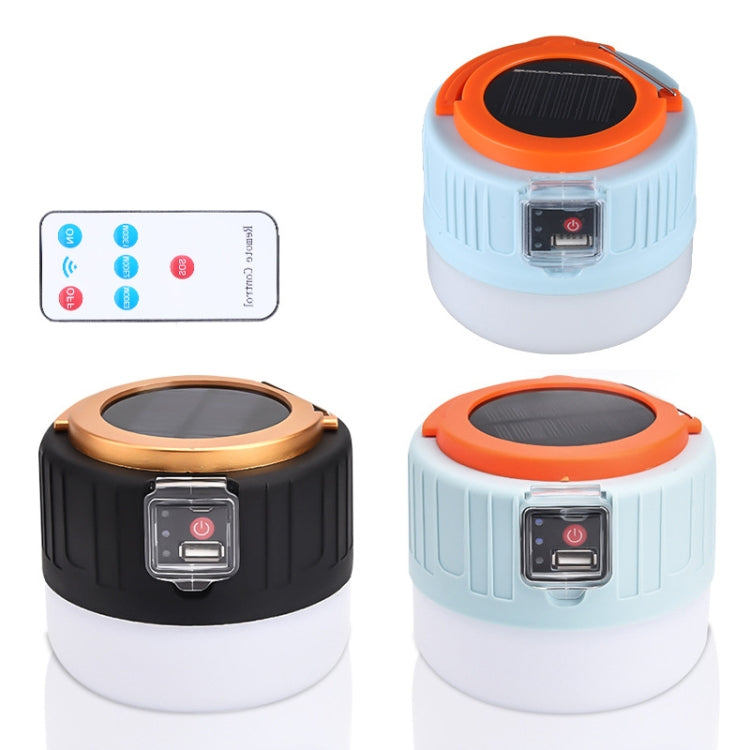 Solar Camping Light Household Outdoor LED Lighting Bulb Light, Style: 508 Remote Control (Blue Orange)