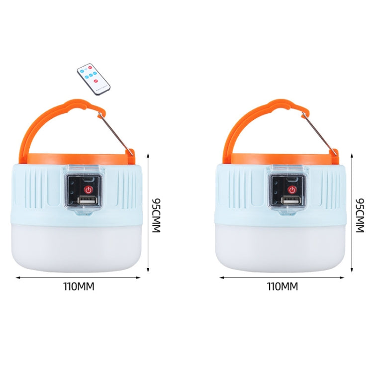 Solar Camping Light Household Outdoor LED Lighting Bulb Light, Style: 508 Remote Control (Blue Orange)