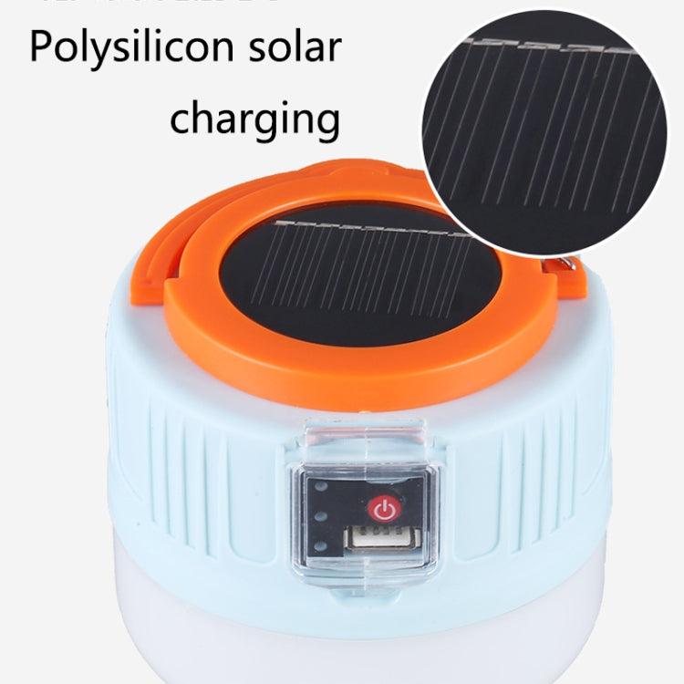 Solar Camping Light Household Outdoor LED Lighting Bulb Light, Style: 508 Remote Control (Blue Orange)