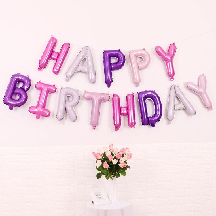 2 PCS 16 Inch Happy Birthday Letter Aluminum Film Balloon Birthday Party Decoration Specificationï¼š