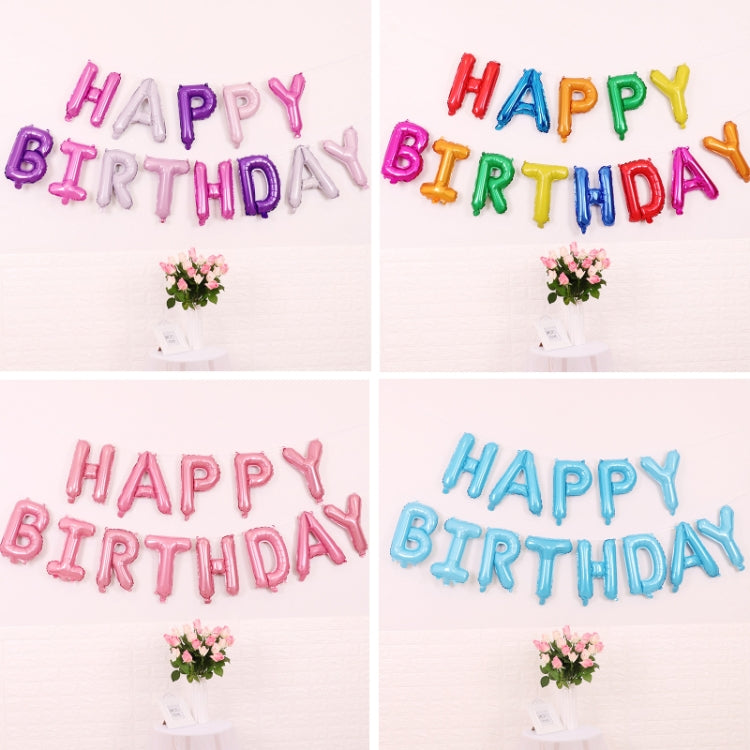2 PCS 16 Inch Happy Birthday Letter Aluminum Film Balloon Birthday Party Decoration Specificationï¼š