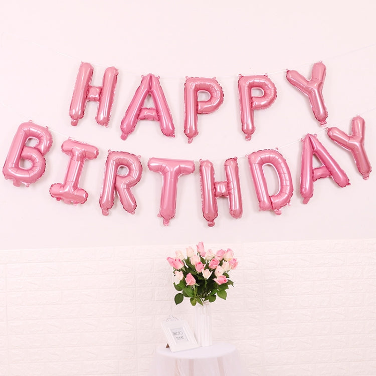 2 PCS 16 Inch Happy Birthday Letter Aluminum Film Balloon Birthday Party Decoration Specificationï¼š