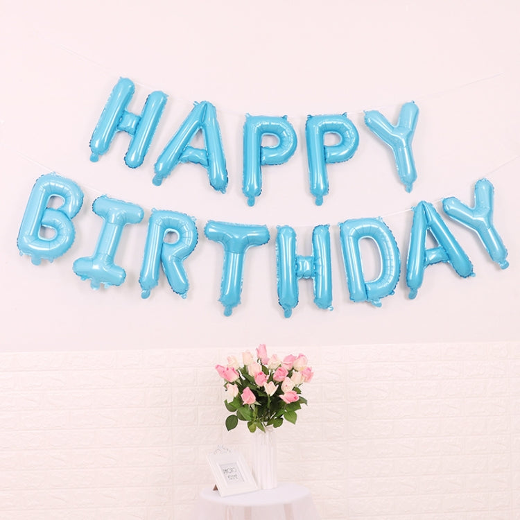 2 PCS 16 Inch Happy Birthday Letter Aluminum Film Balloon Birthday Party Decoration Specificationï¼š