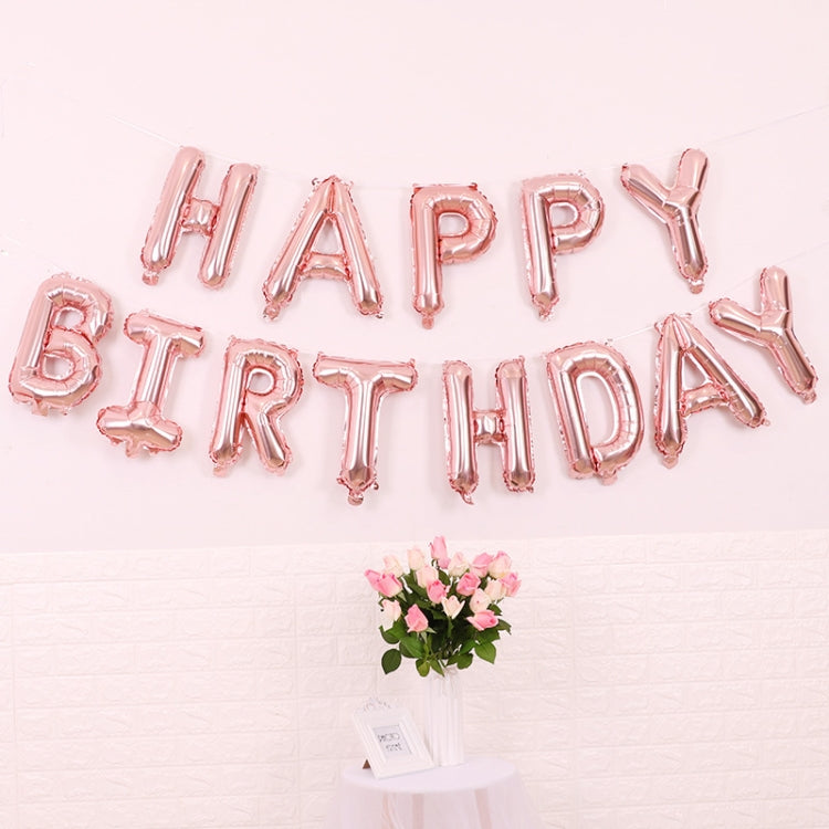 2 PCS 16 Inch Happy Birthday Letter Aluminum Film Balloon Birthday Party Decoration Specificationï¼š