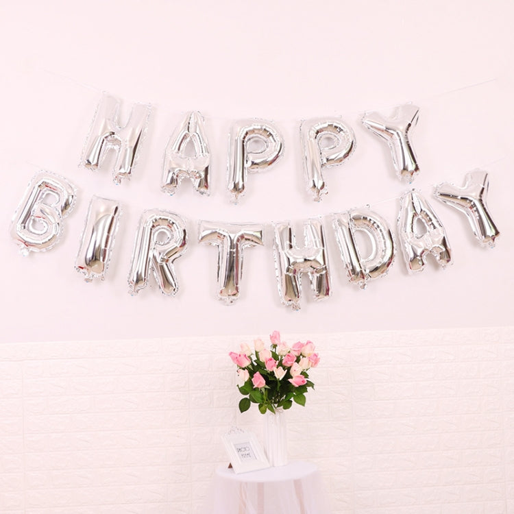 2 PCS 16 Inch Happy Birthday Letter Aluminum Film Balloon Birthday Party Decoration Specificationï¼š