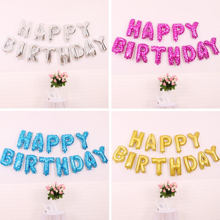 2 PCS 16 Inch Happy Birthday Letter Aluminum Film Balloon Birthday Party Decoration Specificationï¼š