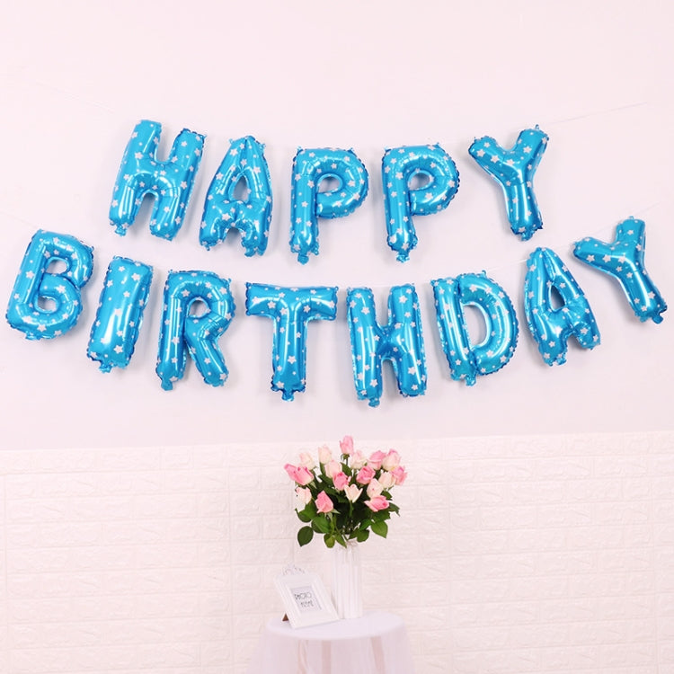 2 PCS 16 Inch Happy Birthday Letter Aluminum Film Balloon Birthday Party Decoration Specificationï¼š