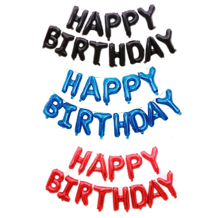 2 PCS 16 Inch Happy Birthday Letter Aluminum Film Balloon Birthday Party Decoration Specificationï¼š
