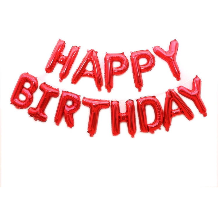 2 PCS 16 Inch Happy Birthday Letter Aluminum Film Balloon Birthday Party Decoration Specificationï¼š