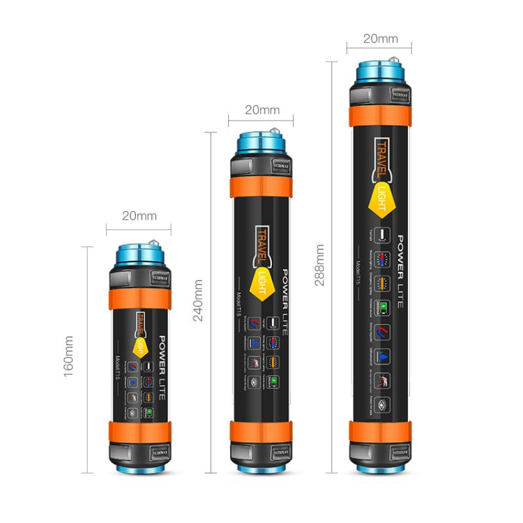 T30 Outdoor LED Camping Light Multi-Function Emergency IP68 Waterproof Flashlight with Mosquito Repellent / Warning Function