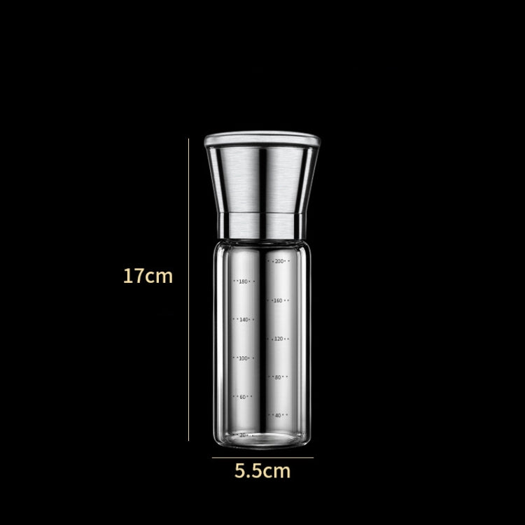 2 PCS 200ml 304 Stainless Steel Sea Salt Pepper Grinder Home Pepper Coffee  Manual Grinding Bottle