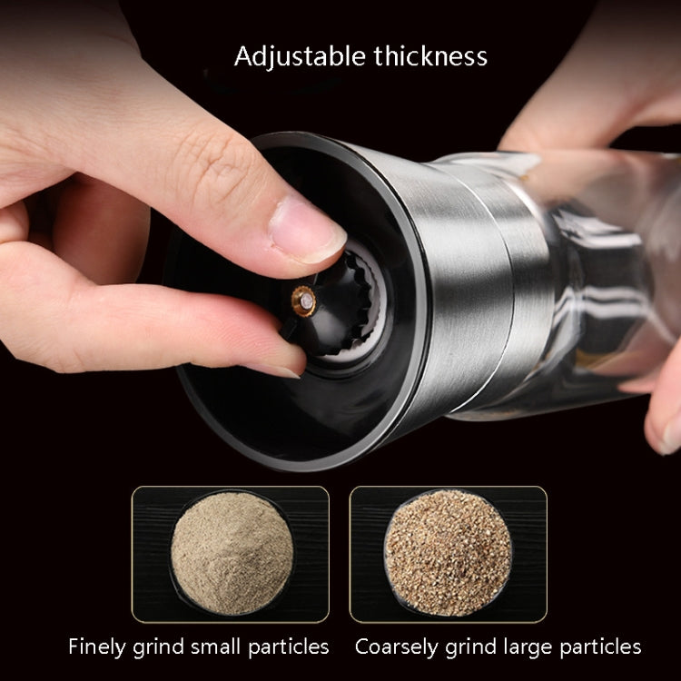 2 PCS 200ml 304 Stainless Steel Sea Salt Pepper Grinder Home Pepper Coffee  Manual Grinding Bottle