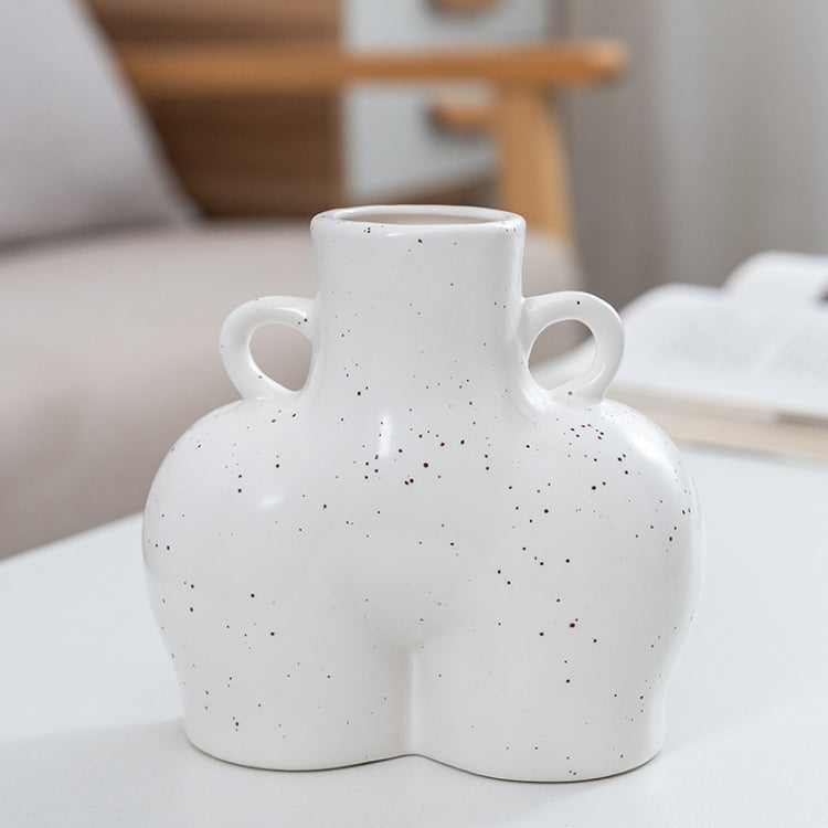XQY-01 Home Ceramic Vase Decoration Crafts Ornaments Simulation Body Art Dried Flower Vase,Size: Small (Macaron)