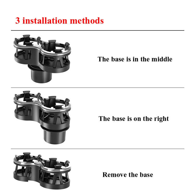 SHUNWEI SD-1038 Car Dual-Hole Water Cup Holder Cola Vacuum Flask Holder One For Two Beverage Holders