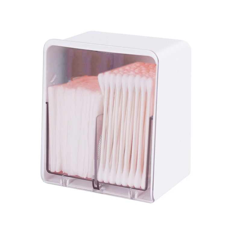 3 PCS HZ006 Desktop Transparent Double-Layer Cotton Swabs And Dustproof Storage Box With Lid