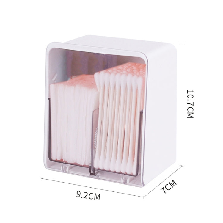 3 PCS HZ006 Desktop Transparent Double-Layer Cotton Swabs And Dustproof Storage Box With Lid