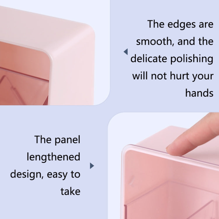 3 PCS HZ006 Desktop Transparent Double-Layer Cotton Swabs And Dustproof Storage Box With Lid