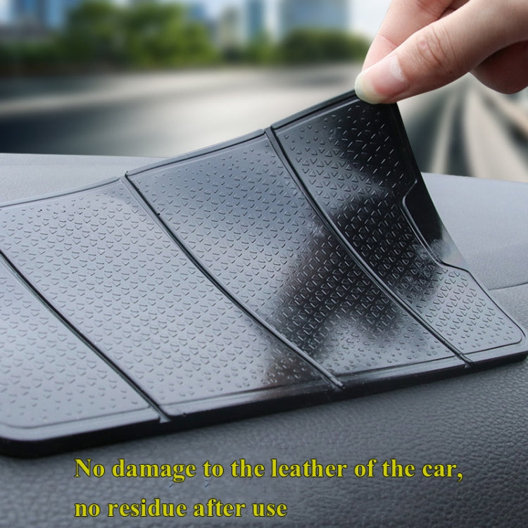 2 PCS R-1337 Multifunctional Folding Bracket Car Center Console Adhesive Bracket Mobile Phone Anti-Slip Mat Storage Mat(Black)