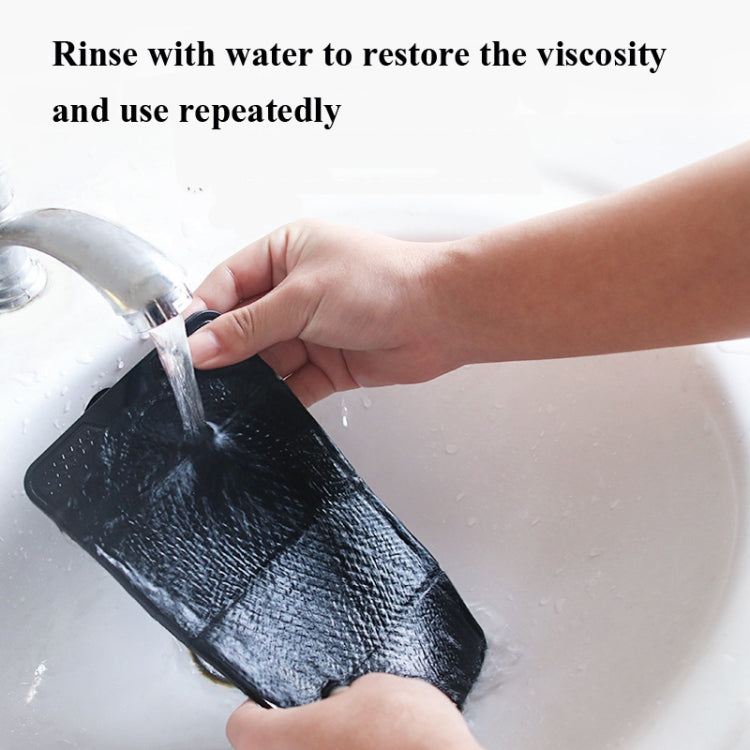 2 PCS R-1337 Multifunctional Folding Bracket Car Center Console Adhesive Bracket Mobile Phone Anti-Slip Mat Storage Mat(Black)