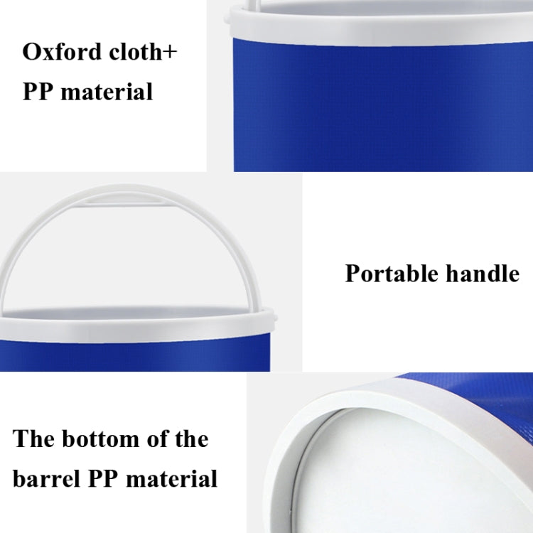 3 PCS 11L Car Folding Telescopic Bucket Portable Car Washing Special Bucket Outdoor Travel Fishing Bucket