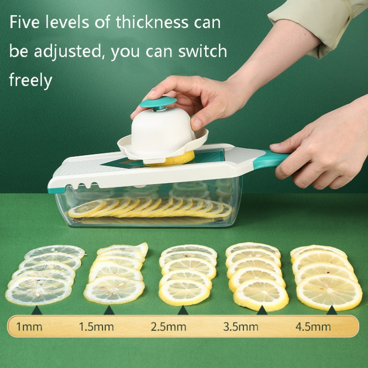 Multi-Function Slicker Home Kitchen Vegetable Fruit Slicer(Ink Green)
