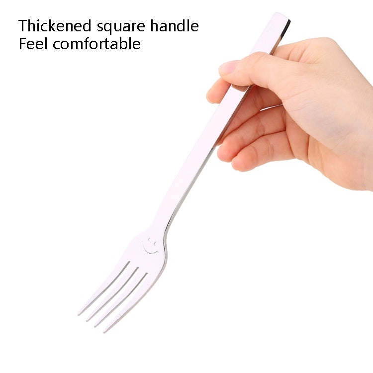 2 PCS Thickened Long Handle Fork Food Desserts Fork, Standard: Adult Fork