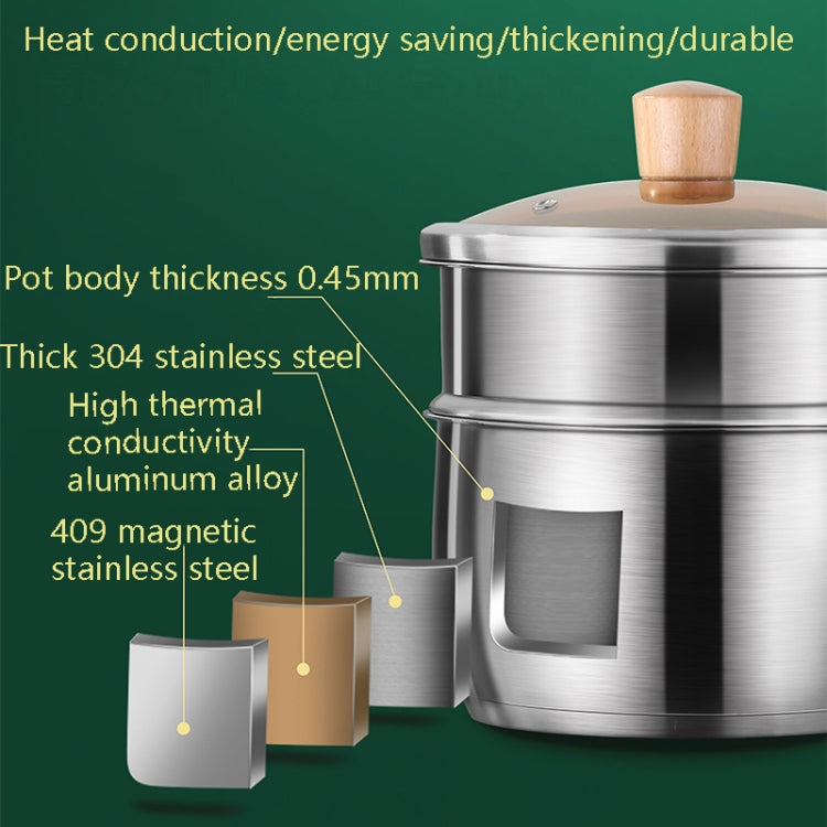 Multi-Function 304 Stainless Steel Baby Complement Pot Wooden Handle Bottom Milk Pot(Steamed Milk Pot)