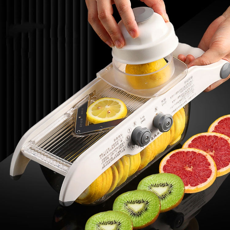 02873 Multi-Function Vegetable Cutter Fruit Vegetable Slicer Vegetable Chopping Machine Onion Potato Shredded Shaving Wire(Gray)