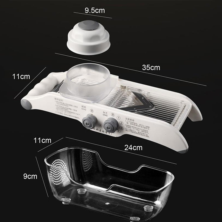 02873 Multi-Function Vegetable Cutter Fruit Vegetable Slicer Vegetable Chopping Machine Onion Potato Shredded Shaving Wire(Gray)