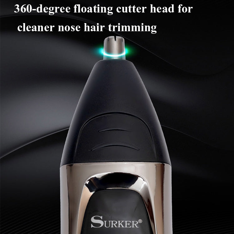 Surker SK-2300 Men 3-in-1 Electric Shaver/Hair Clipper/Nose Hair Clipper Portable Grooming Kit( Black)
