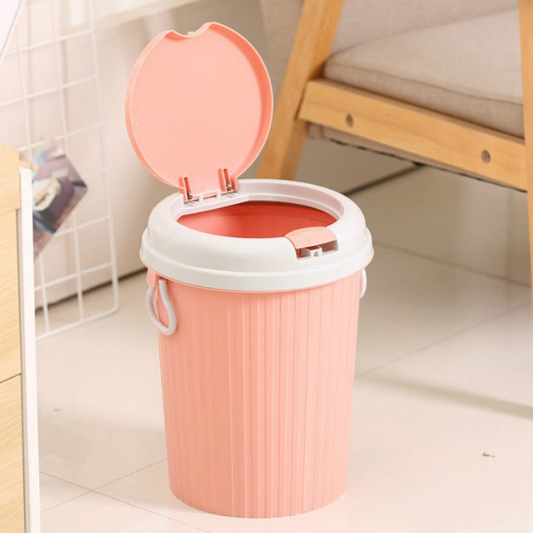 10 PCS Household Kitchen Living Room Bullet-type Plastic Trash Can, Size:S 16.5x21.5x28cm(Pink)