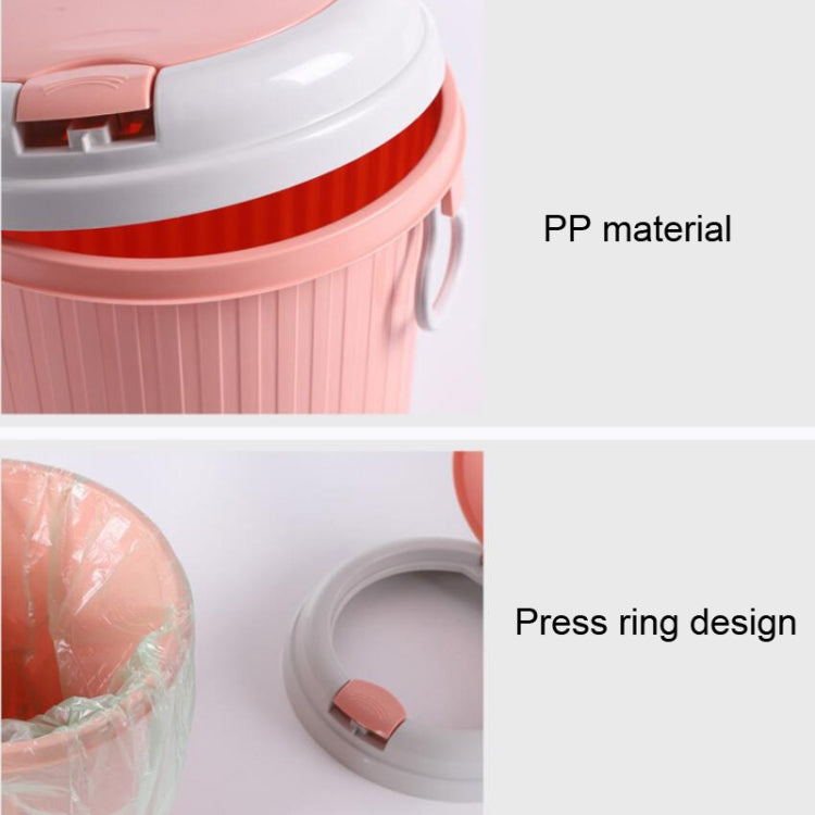 10 PCS Household Kitchen Living Room Bullet-type Plastic Trash Can, Size:L 18.5x24x31cm