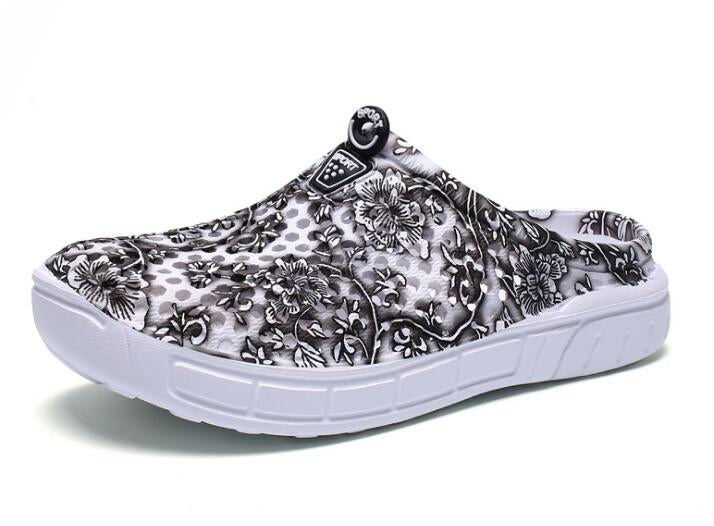 Hollow Hole Shoes Light and Breathable Home Half Slippers Beach Shoes for Women, Size:37