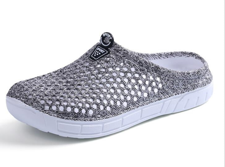 Hollow Hole Shoes Light and Breathable Home Half Slippers Beach Shoes for Women, Size:37