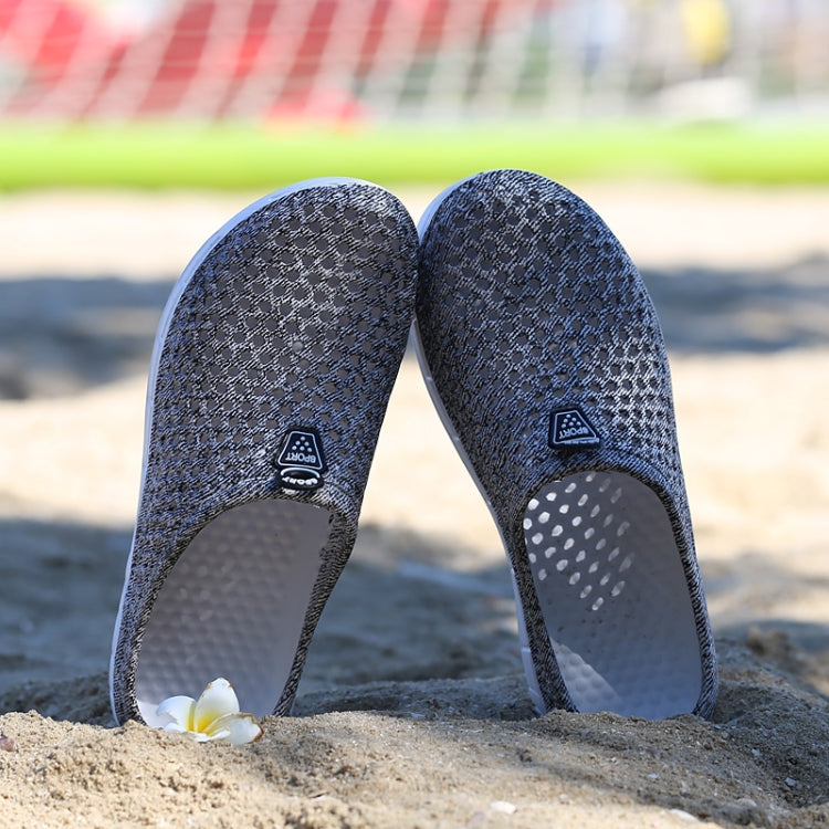 Hollow Hole Shoes Light and Breathable Home Half Slippers Beach Shoes for Women, Size:37