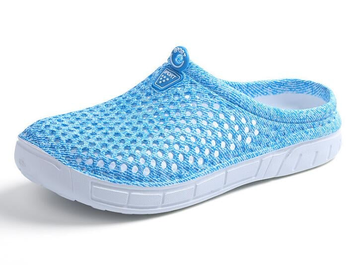 Hollow Hole Shoes Light and Breathable Home Half Slippers Beach Shoes for Women, Size:37