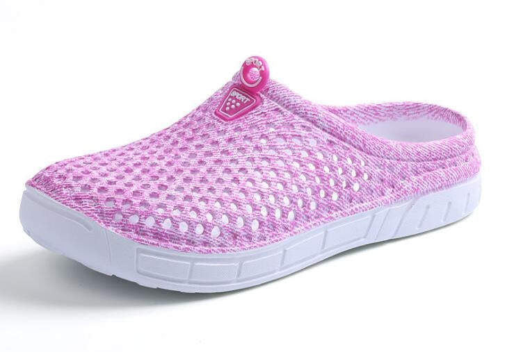 Hollow Hole Shoes Light and Breathable Home Half Slippers Beach Shoes for Women, Size:37