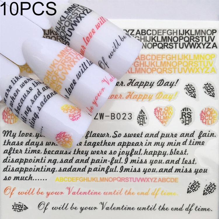 10 PCS Dandelion Nail Art Water Decals Transfer Sticker Manicure Nail Decoration