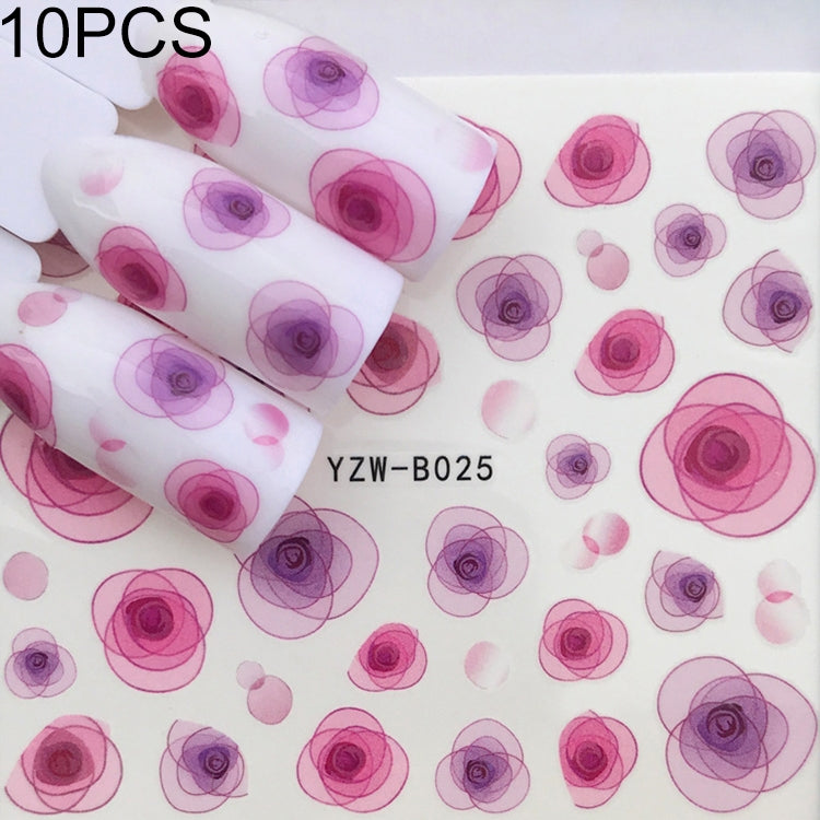10 PCS Dandelion Nail Art Water Decals Transfer Sticker Manicure Nail Decoration