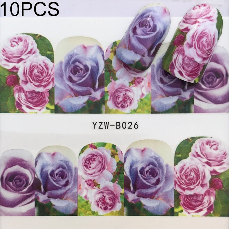 10 PCS Dandelion Nail Art Water Decals Transfer Sticker Manicure Nail Decoration