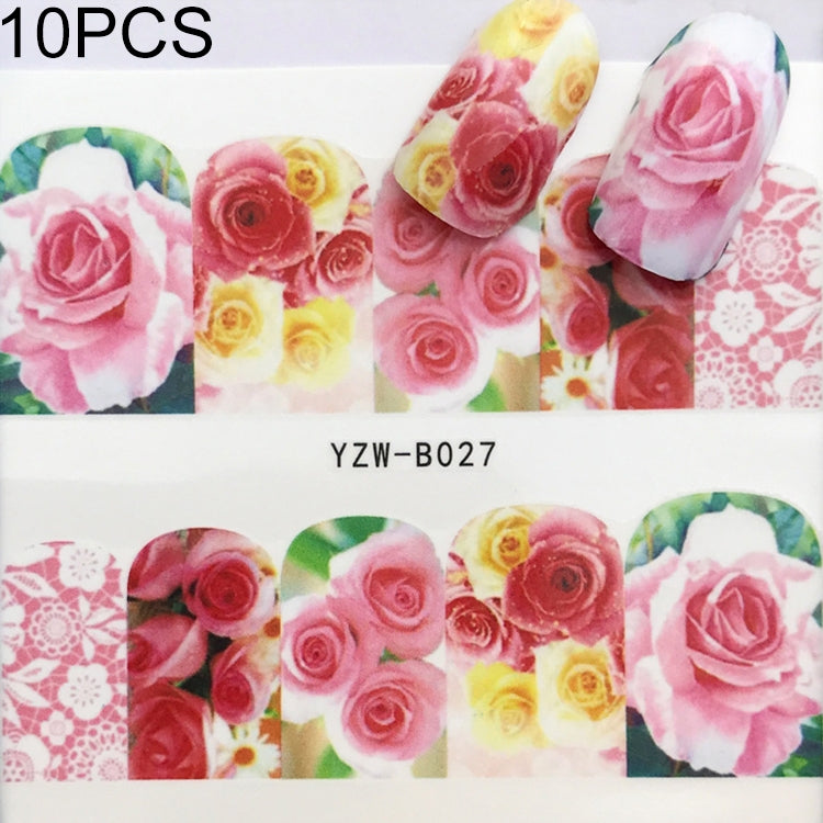10 PCS Dandelion Nail Art Water Decals Transfer Sticker Manicure Nail Decoration