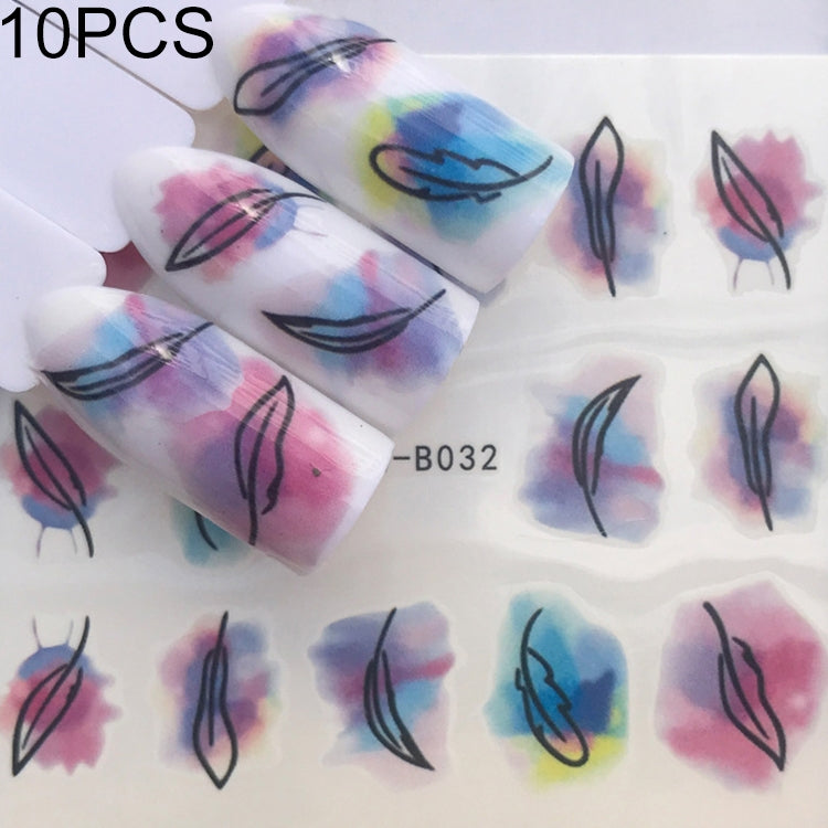 10 PCS Dandelion Nail Art Water Decals Transfer Sticker Manicure Nail Decoration