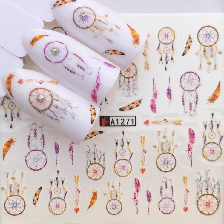 10 PCS Dandelion Nail Art Water Decals Transfer Sticker Manicure Nail Decoration