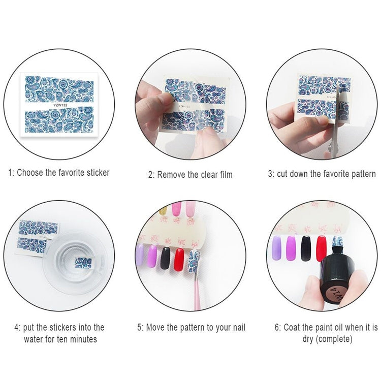 10 PCS Dandelion Nail Art Water Decals Transfer Sticker Manicure Nail Decoration
