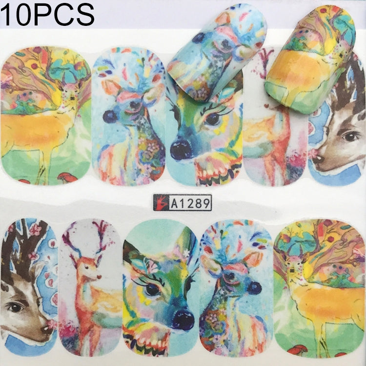 10 PCS Dandelion Nail Art Water Decals Transfer Sticker Manicure Nail Decoration