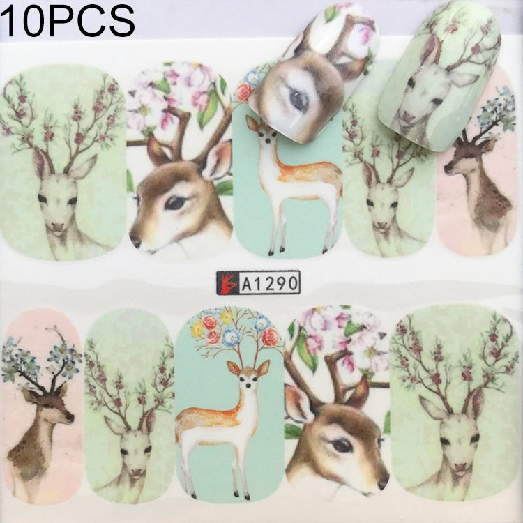 10 PCS Dandelion Nail Art Water Decals Transfer Sticker Manicure Nail Decoration