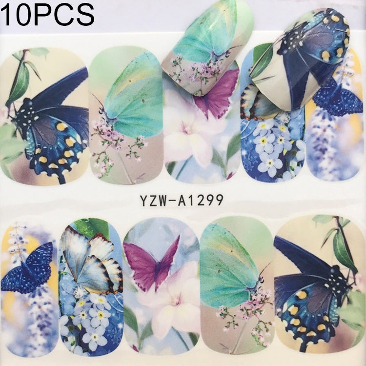 10 PCS Dandelion Nail Art Water Decals Transfer Sticker Manicure Nail Decoration