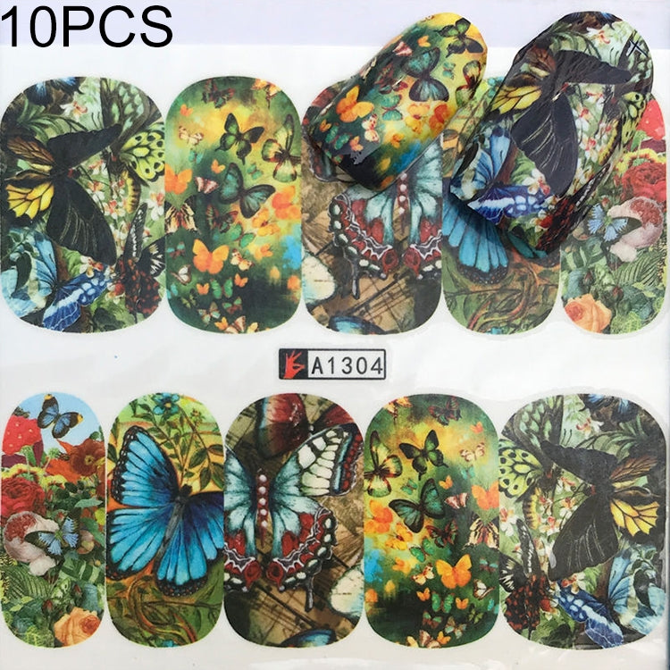 10 PCS Dandelion Nail Art Water Decals Transfer Sticker Manicure Nail Decoration