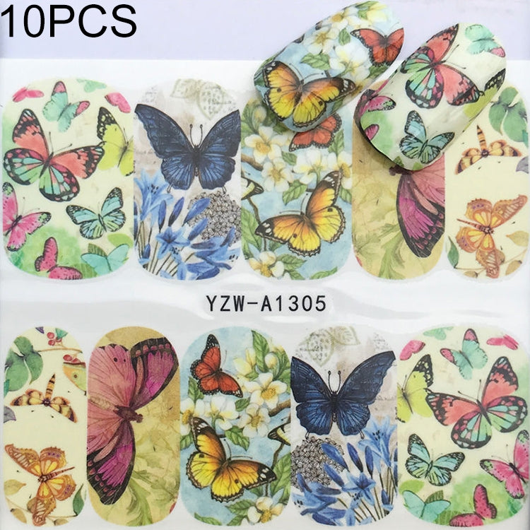10 PCS Dandelion Nail Art Water Decals Transfer Sticker Manicure Nail Decoration