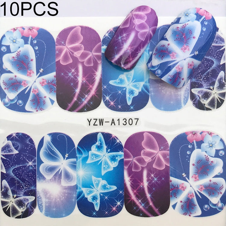 10 PCS Dandelion Nail Art Water Decals Transfer Sticker Manicure Nail Decoration